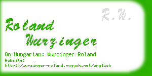 roland wurzinger business card